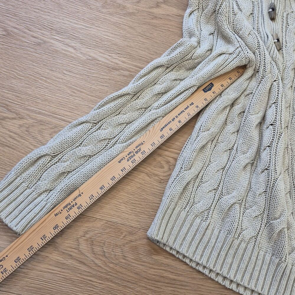 Vintage Polo Ralph Lauren Sweater Mens L Cable Knit Fisherman 100% Silk - Picture 7 of 9